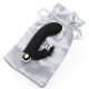 Заказать Черный вибратор с клиторальным отростком Greedy Girl Mini Rabbit Vibrator - 14 см.
