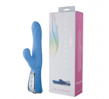 Голубой вибромассажёр VIBE THERAPY EXALTATION - 23 см.