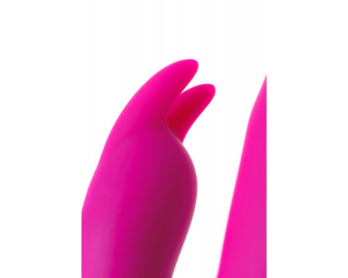 Заказать Розовый вибратор с клиторальным стимулятором и гибкой головкой LOLY - 21,6 см.