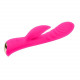 Заказать Ярко-розовый вибромассажер-кролик 5  Silicone Ripple Passion - 19,1 см.