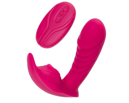 Ярко-розовый стимулятор точки G с вакуум-волновой стимуляцией Shani
