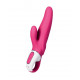 Заказать Ярко-розовый вибратор  Satisfyer Mr. Rabbit с клиторальным отростком - 22,1 см.