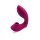 Сливовый вибромассажер с вакуумной стимуляцией клитора