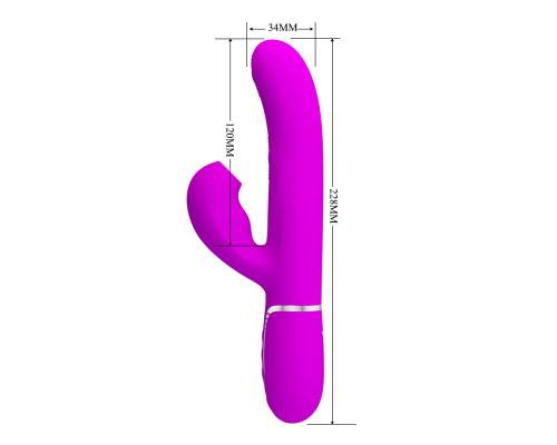 Заказать Лиловый вибратор-кролик с пульсацией Perdita - 22,8 см.