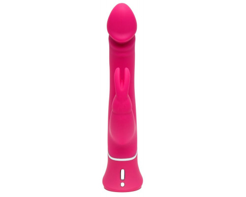 Заказать Розовый вибратор-кролик Realistic Dual Density Rechargeable Rabbit Vibrator - 25,5 см.