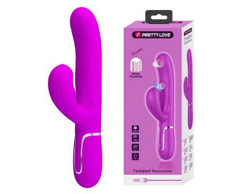 Заказать Лиловый вибратор-кролик с пульсацией Perdita - 22,8 см.