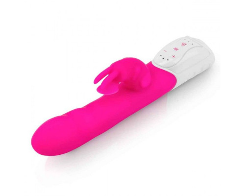 Заказать Розовый вибромассажер с клиторальной стимуляцией Clitoral Suction Rabbit - 24,5 см.