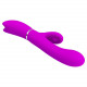 Заказать Лиловый вибратор-кролик с подвижной клиторальной щеточкой Clitoris Vibrator - 20,8 см.