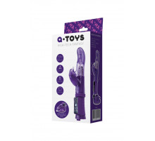 Фиолетовый вибратор с клиторальным стимулятором и супер надёжной присоской