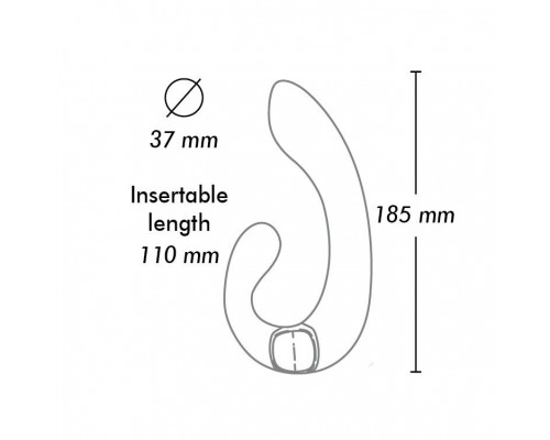 Заказать Малиновый гибкий вибростимулятор MIYO с двумя моторами - 18,5 см.