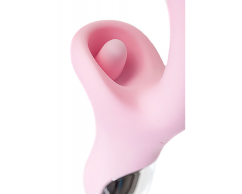 Заказать Розовый вибратор-кролик с ласкающим язычком Orali - 22 см.