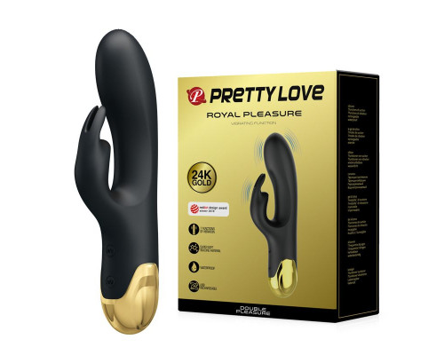 Заказать Чёрный вибратор-кролик Royal Pleasure - 19,2 см.
