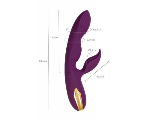 Заказать Фиолетовый вибратор-кролик Octar - 24,5 см.