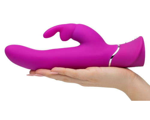 Заказать Лиловый вибратор Curve Thrusting Rechargeable Rabbit Vibrator - 24,1 см.