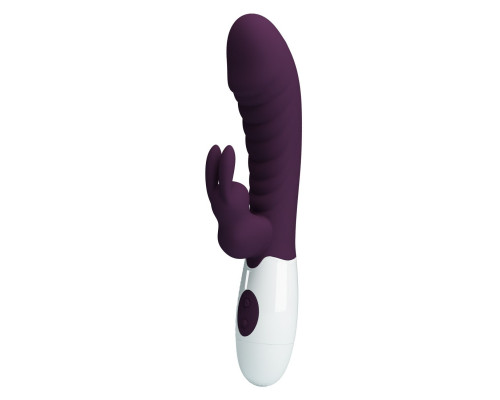 Фиолетовый вибратор-кролик Naughty Bunny - 19,8 см.