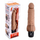 Заказать Кофейный вибратор-реалистик с клиторальными лепестками 7  Realistic Vibrator - 21,5 см.