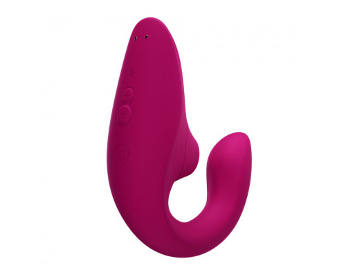 Малиновый вибромассажер для двойной стимуляции Womanizer Blend