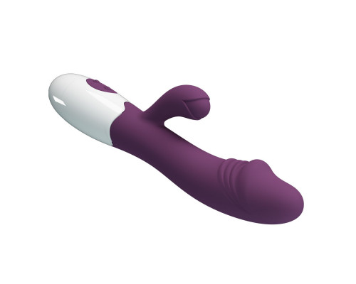Сливовый вибратор-кролик Snappy - 19 см.