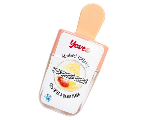 Заказать Бальзам для губ «Охлаждающий поцелуй» с ароматом клубники и шампанского - 5,5 мл.