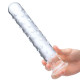 Заказать Прозрачный стеклянный фаллос с массажным рельефом 10  Extra Large Glass Dildo - 25,5 см.