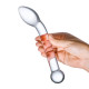 Заказать Прозрачный стеклянный фаллос для точки G Slimline G-Spot - 20 см.