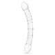 Заказать Двусторонний стеклянный фаллоимитатор 12’’ Girthy Double Trouble Glass Dildo - 30 см.