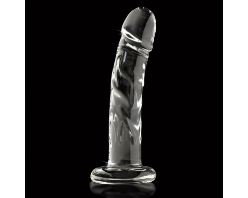 Прозрачный стеклянный фаллоимитатор Icicles №62 - 16,5 см.