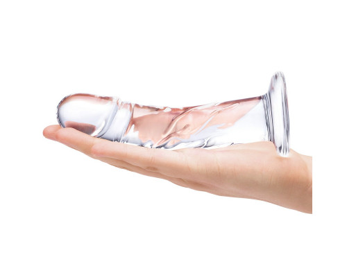Заказать Стеклянный фаллоимитатор из стекла 7’’ Curved Realistic Glass Dildo With Veins - 15,9 см.