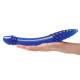 Заказать Синий двусторонний стеклянный стимулятор 11’’ Double-sided Glass Dildo For G-Spot P-Spot Stimulation - 28 см.