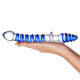 Заказать Двусторонний фаллоимитатор с анальной пробкой Mr. Swirly Dildo   Butt Plug - 25 см.