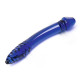 Заказать Синий двусторонний стеклянный стимулятор 11’’ Double-sided Glass Dildo For G-Spot P-Spot Stimulation - 28 см.