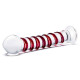 Заказать Прозрачный стимулятор с красной спиралью 10  Mr. Swirly Dildo - 25,4 см.