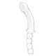Заказать Стеклянный двусторонний фаллоимитатор 12,5’’ Girthy Double Sided Dong With Anal Bead Grip Handle - 32 см.