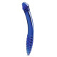 Заказать Синий двусторонний стеклянный стимулятор 11’’ Double-sided Glass Dildo For G-Spot P-Spot Stimulation - 28 см.