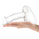 Заказать Стеклянный фаллоимитатор на подставке 7,5’’ Rideable Standing Glass Cock With Stability Base - 19 см.