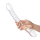 Заказать Двусторонний стеклянный фаллоимитатор 12’’ Girthy Double Trouble Glass Dildo - 30 см.
