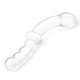 Заказать Стеклянный двусторонний фаллоимитатор 12,5’’ Girthy Double Sided Dong With Anal Bead Grip Handle - 32 см.