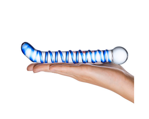 Заказать Изогнутый стеклянный фаллос G-Spot Glass Dildo - 17 см.