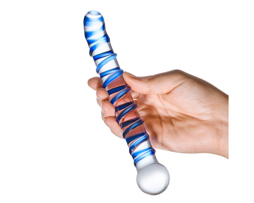 Заказать Изогнутый стеклянный фаллос G-Spot Glass Dildo - 17 см.