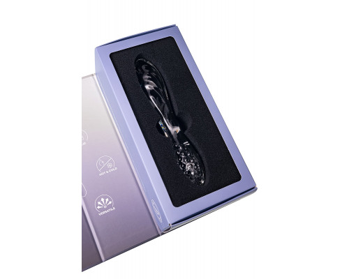 Заказать Прозрачный двусторонний стеклянный фаллоимитатор Dazzling Crystal 1 - 18,5 см.
