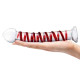 Заказать Прозрачный стимулятор с красной спиралью 10  Mr. Swirly Dildo - 25,4 см.