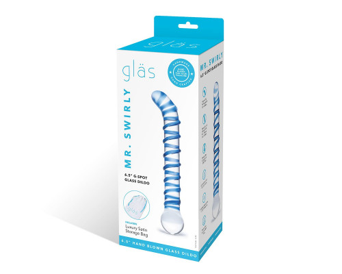 Заказать Изогнутый стеклянный фаллос G-Spot Glass Dildo - 17 см.