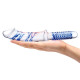 Заказать Прозрачно-синий двусторонний стимулятор 11  Realistic Double Ended Dildo - 28 см.