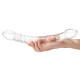 Заказать Двусторонний стеклянный фаллоимитатор 12’’ Girthy Double Trouble Glass Dildo - 30 см.