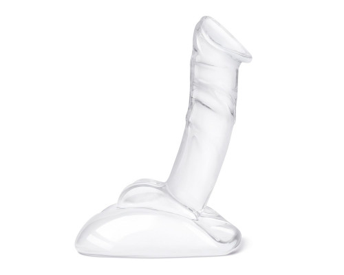 Заказать Стеклянный фаллоимитатор на подставке 7,5’’ Rideable Standing Glass Cock With Stability Base - 19 см.