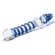 Заказать Двусторонний фаллоимитатор с анальной пробкой Mr. Swirly Dildo   Butt Plug - 25 см.