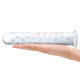 Заказать Прозрачный стеклянный фаллос с массажным рельефом 10  Extra Large Glass Dildo - 25,5 см.