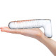 Заказать Прозрачный фаллоимитатор 8  Realistic Ribbed Glass Dildo - 20,3 см.