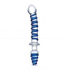 Двусторонний фаллоимитатор с анальной пробкой Mr. Swirly Dildo   Butt Plug - 25 см.