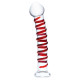 Заказать Прозрачный стимулятор с красной спиралью 10  Mr. Swirly Dildo - 25,4 см.